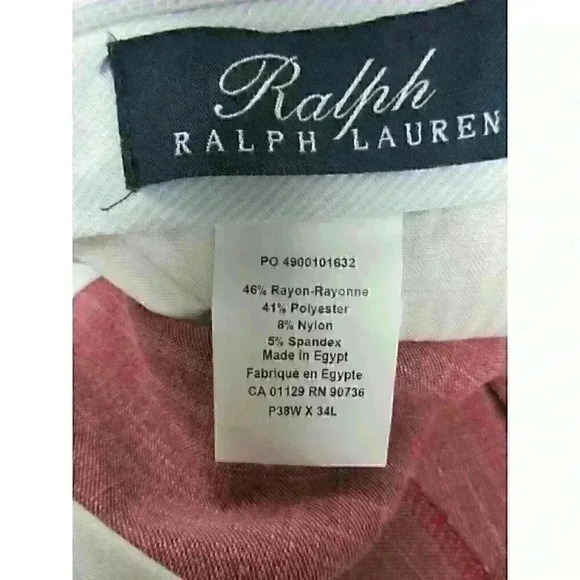 Ralph Lauren Mens 38W X 34L Pleated Dress Pants - Picture 9 of 10